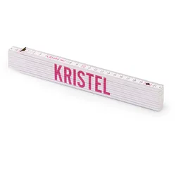 Personalisierter Zollstock ,Metrie 2m Block 52 | mit weiblichen Namen Wählen Sie hier einen weiblichen Namen aus:: Kristel