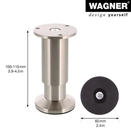 Wagner Möbelfuß DESIGN Ø 40/60 x 100-120 mm