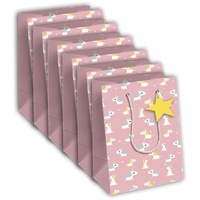 Clairefontaine 6x Einhörner, Geschenktasche M (21,5x10,2x25,3 cm), 210g, geeignet