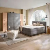 Uno Boxspringbett 180 x 200 cm H2 Grau