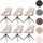 Mendler 6er-Set Esszimmerstuhl HWC-N73, Küchenstuhl, drehbar Auto-Return, Stoff/Textil Boucle (540g/m2) creme