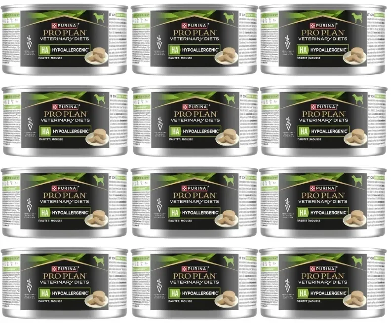 PRO PLAN Veterinary Diets HA Hypoallergenic Mousse 12x195g Nassfutter für Hunde (Rabatt für Stammkunden 3%)