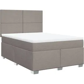 vidaXL Boxspringbett 140 x 200 cm Taupe