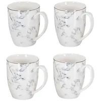 levandeo Kaffeetasse 0,3 l Weiß Gold 4 St.