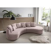 Ecksofa INOSIGN "Limoncello organische Formensprache, OTTOs Choice, L-Form", rosa, B:287cm H:76cm T:160cm, 100% Polyester, Sofas, Ecksofa, ergonomische Form