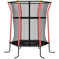 Homcom Trampolin Ø163,5 cm inkl. Sicherheitsnetz Rot