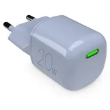 PURO Reiselader 20W USB-C Wall Charger - GaN technology, Blau
