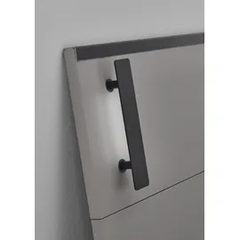 WIMEX Futonbett WIMEX "Tilburg in verschiedenen Breiten erhältlich, inkl. LED Beleuchtung", schwarz (saharagrau, absetzung schwarz, saharagrau, absetzung schwarz, saharagrau, absetzung schwarz), B:168cm H:93cm L:210cm, Betten, Futonbett, Bett mit Metallkufe