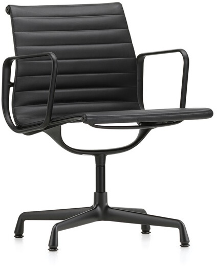 Vitra Besucherstuhl Alu-Chair schwarz, Designer Charles & Ray Eames, 83x57.5x59 cm