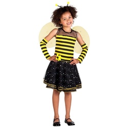 Boland Kostüm Biene, Süßes Kinderkostüm für kleine Bienen, Hummeln oder Brummer gelb 110-128