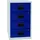 BISLEY Home Beistellschrank PFA 41,3 x 40,0 x 67,2 cm grau/blau