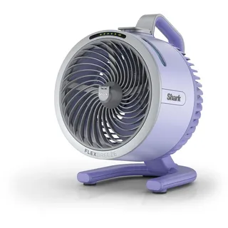 Shark FlexBreeze HydroGo Starker Ventilator mit Sprühnebel, Kühlung für drinnen & draußen, leise & langlebig, kabelgebunden & kabellos, kompakt & leicht, bis zu 20 m Luftstrom, Lila FA050EULV
