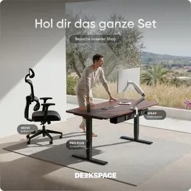 deskspace Schreibtisch Pro Plus Mahagoni / Schwarz