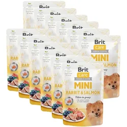 Brit Care Mini Kaninchen- und Lachsfilets in Bratensoße 12x85g