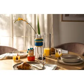 LEONARDO HOME BANDA NERA Krug • 1 Stück • Vielseitiger Krug • handgefertigtes Glas • ideal für Wasser und Saft • mit Ausgießer • stilvoller Tischkrug • modernes Design • Höhe 25 cm • schwarz • 055292