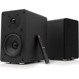 VULKKANO A5 ARC Aktivlautsprecher mit 5.25" Woofer, Bluetooth 5.0, HDMI ARC, Optische, RCA, USB, mit Subwoofer-Ausgang, HiFi Regallautsprecher mit elegantem Design