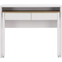 vente-unique Konsolenschreibtisch ausziehbar mit 2 Schubladen - Weiß - Holzfarben - LOAVIA