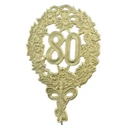 Jubiläumszahl 80 gold DEKORATIV 1225-80 8x12cm