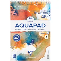 Quo Vadis Aquapad Spiralblock Aquarell A4+ 25 St. Naturweiß 300 g