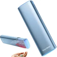 VAYDEER Tablettenbox 7 Tage [LFGB-zertifiziert] [Trockensicher] [Lichtgeschützt] [Aluminium] Reise-Pillendose Tabletten-Organizer Medikamentenbox, morgens & abends Kein - Blau