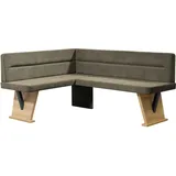 Home Affaire Eckbank HOME AFFAIRE "Laros", braun (dunkelbraun, dekor eiche ontario), B:182cm H:87,5cm T:141cm, Massivholz, Spanplatte, Sitzbänke, Eckbank, Bezug in verschiedenen Qualitäten und Farben