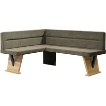 Home Affaire Eckbank HOME AFFAIRE "Laros", braun (dunkelbraun, dekor eiche ontario), B:182cm H:87,5cm T:141cm, Massivholz, Spanplatte, Sitzbänke, Eckbank, Bezug in verschiedenen Qualitäten und Farben