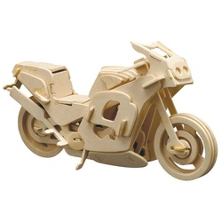 Pebaro 3D-Puzzle Holzbausatz Renn-Motorrad, 865/8, 86 Puzzleteile