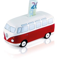 BRISA VW Collection - Volkswagen Spar-Büchse-Schwein-Dose im T1 Bus Samba Design (Classic Bus/Rot)