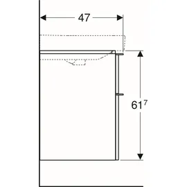 Geberit Smyle Square Waschtischunterschrank, 2 Schubladen 500352JL1