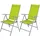 Mojawo Garten Klappstuhl 53 x 73 x 92 cm Silbergrau/Lime 2 St.