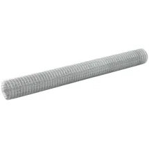 vidaXL Maschendrahtzaun 1500 x 150 cm Silber/Stahl