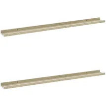 vidaXL Wandregal 100 x 9 x 3 cm Weiß und Sonoma-Eiche