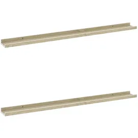 vidaXL Wandregal 100 x 9 x 3 cm Weiß und Sonoma-Eiche