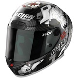 Nolan X-804 RS Ultra Carbon Checa Integralhelm - Schwarz/Weiß/Grau - M