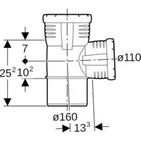 Geberit GE Silent-Pro Abzweig 87,5Gr d160/110