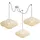 QAZQA Japandi 3-flg. 50 cm rund/beige/Textil