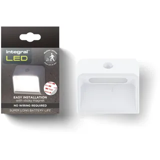 Integral LED SensorLux Warm White Schranklicht mit Bewegungsmelder | Nachtlicht Lichtleiste mit Bewegungsmelder mit Magnetplatte Solide Konstruktion, wiederaufladbar 2200mAh Akku Einfache Installation