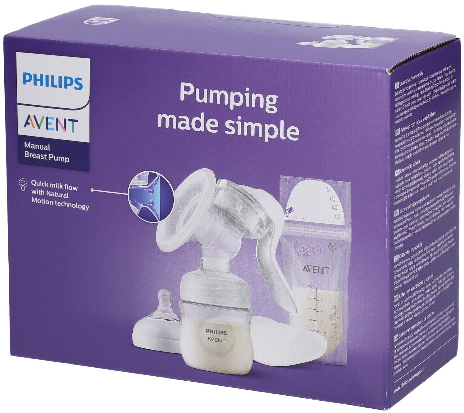 Philips Avent Milchpumpe Manuelle Milchpumpe Natural Motion Set Scf430