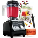 Nutrilovers NUTRI-BLENDER MAX Hochleistungsmixer 2000W Standmixer Smoothie Hochleistung Smoothie-Maker Profi Mixer Blender - 2L Tritan, BPA-FREI, 9 Stufen, Digital-Timer Inkl. Smoothie Rezeptbuch