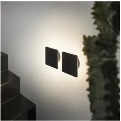 cover ap d20 square, schwarze wandleuchte,ideal lux