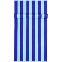 CAWÖ Beach Tropical Streifen Handtuch 80 x 160 cm blau