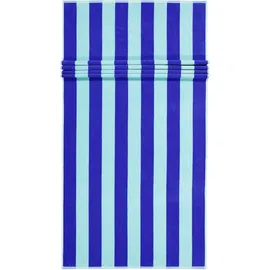 CAWÖ Beach Tropical Streifen Handtuch 80 x 160 cm blau