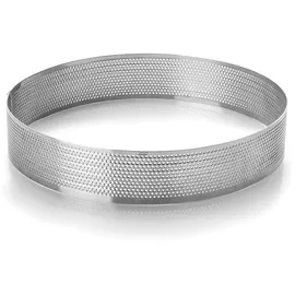Lacor - 68552 - Micro-Perforated Round Ring, Ideal for Cakes and Cakes, 18/10 Stainless Steel, Diameter: 12 cm, Height: 3.5 cm
