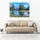 WallArena Leinwandbild Natur Berge See 100x70