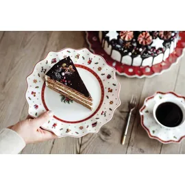 Villeroy & Boch Teller-Set rund 12 Teile rot/weiß