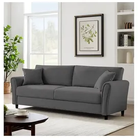 Hti-Living Couch Polyester 2-Sitzer Grau