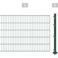 Arvotec Einstabmattenzaun ARVOTEC "ESSENTIAL 100 zum Einbetonieren", grün (dunkelgrün), H:100cm, Stahl, Kunststoff, Zaunelemente, Zaunhöhe 100 cm, Zaunlänge 2 - 60 m