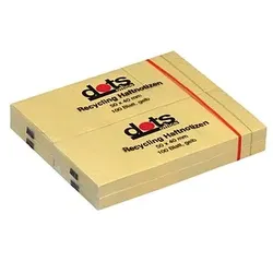 dots Recycling Haftnotizen gelb, 12 Blöcke
