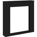 vidaXL Kaminumrandung Schwarz Eichen-optik 100x20x100 cm Holzwerkstoff,