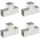 vidaXL Pfostenverbinder T-Form 101 x 101 mm Silber/Metall